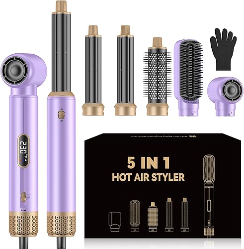Miniatura 10 de Cepillo secador de pelo 5 en uno, cepillo secador de pelo mejorado para rizar el aire, cepillo redondo iónico para mujeres, cepillo de aire