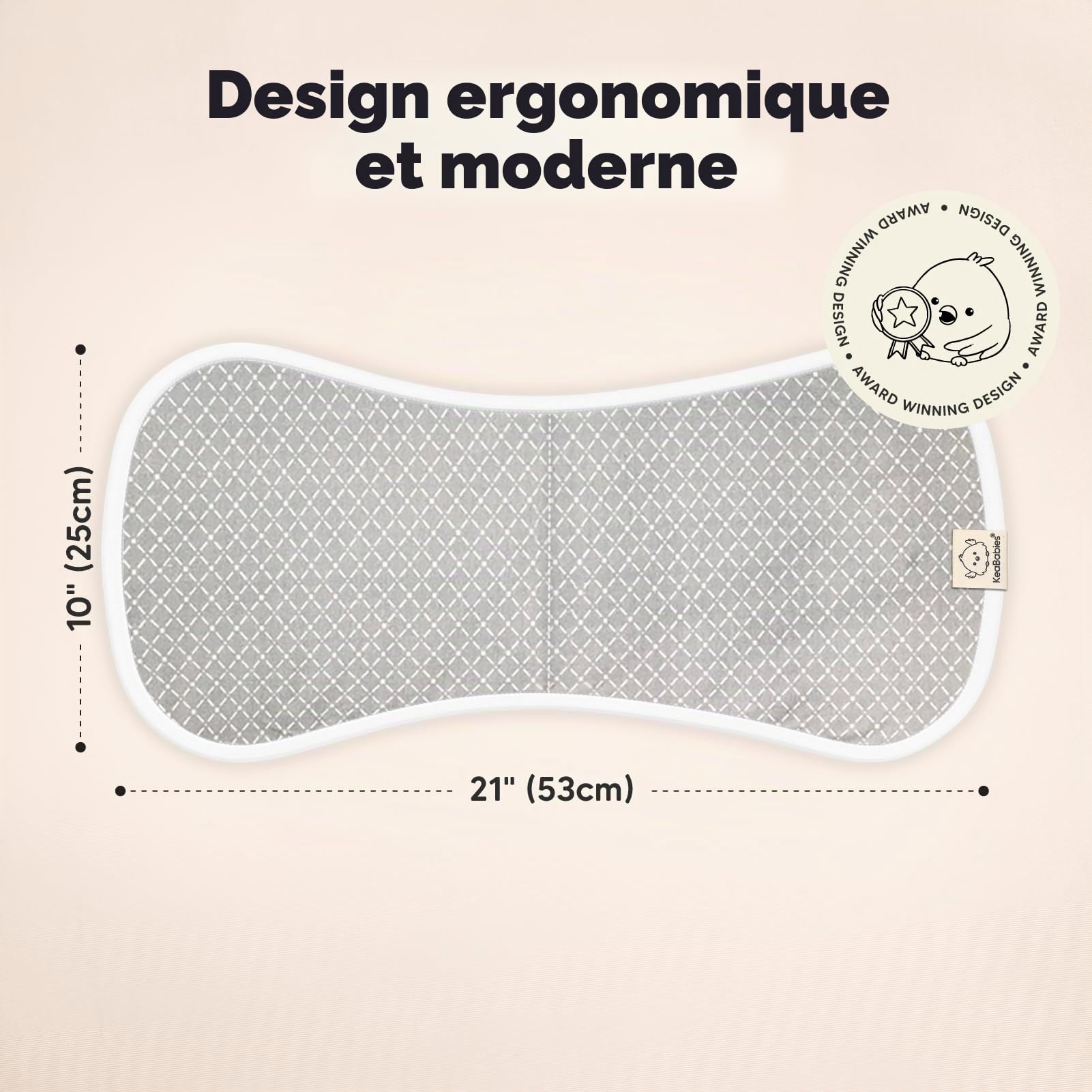KeaBabies BurpCloths Bio pour bébés garçons et Filles - Paquet de 5 Ultra Absorbant - Serviette Nouveau-né - Lait cracher des Chiffons - Bavoir Burpy pour Unisexe, Garçon, Fille (Nordic)