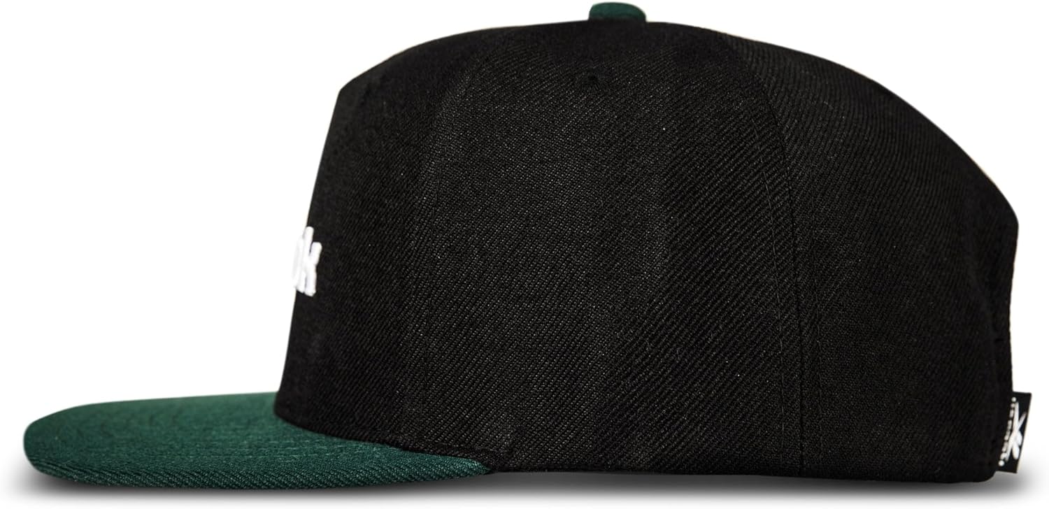 Reebok Identity Vector Hat, Adjustable Snapback Closure, Flat Brim, Heavyweight Acrylic Cap