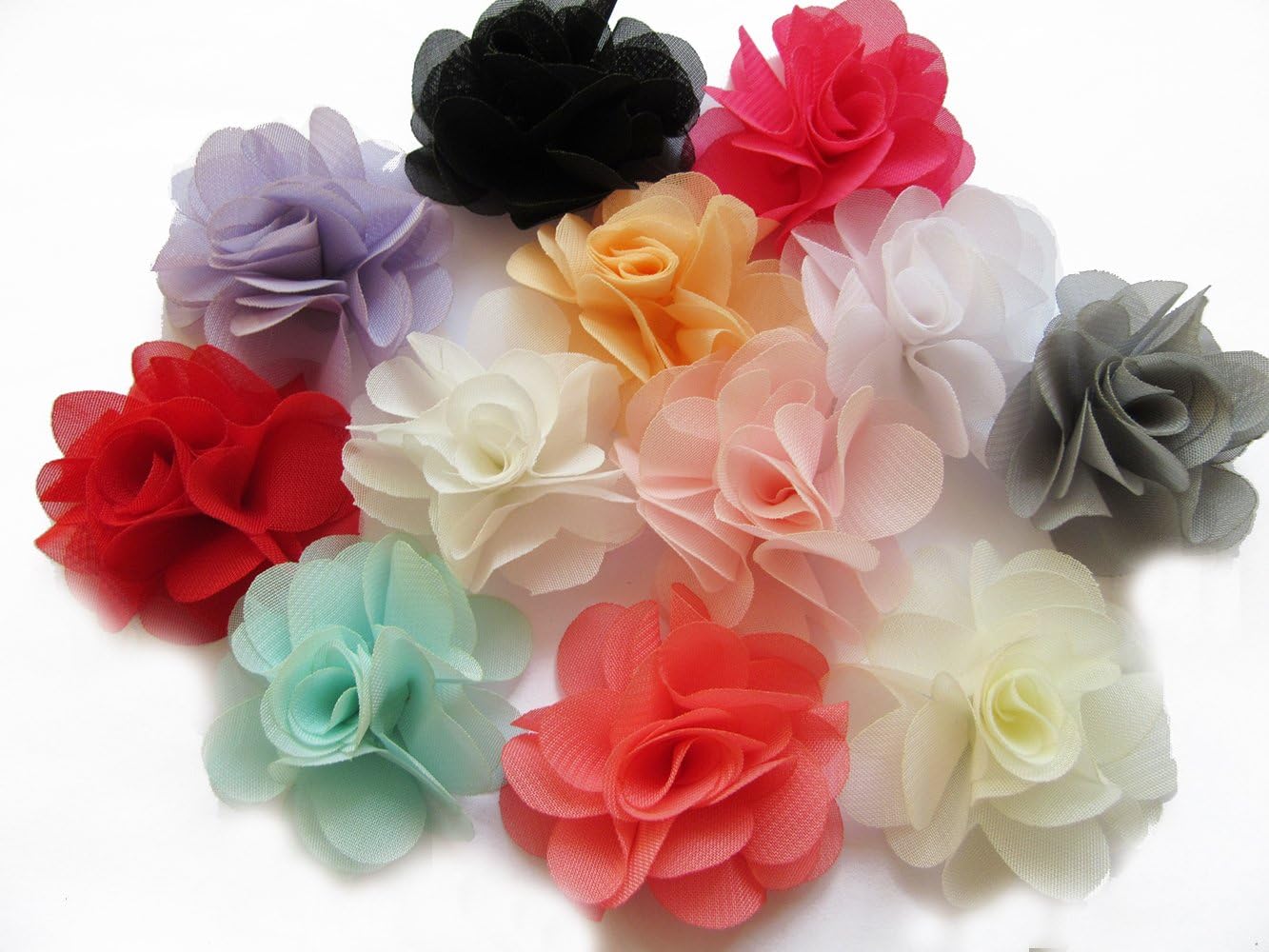 YYCRAFT Pack of 30 Chiffon Flower 1.5″ Hair Flower Headband-Mix Color YYCRAFT Pack of 30 Chiffon Flower 1.5″ Hair Flower Headband-Mix Color