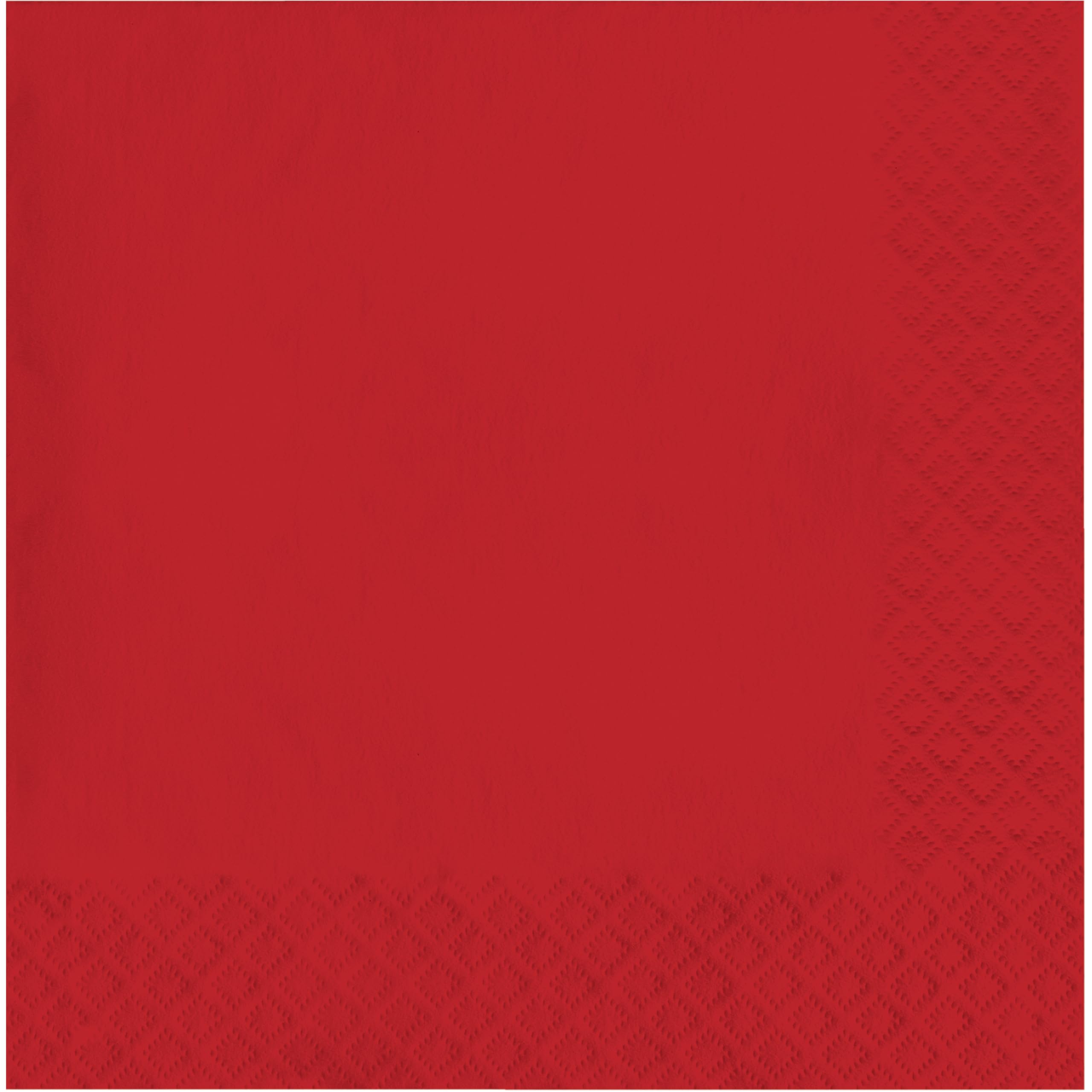 Creative Converting Touch of Color 2-Ply Paper Lunch Napkins, 50-Count, Classic Red