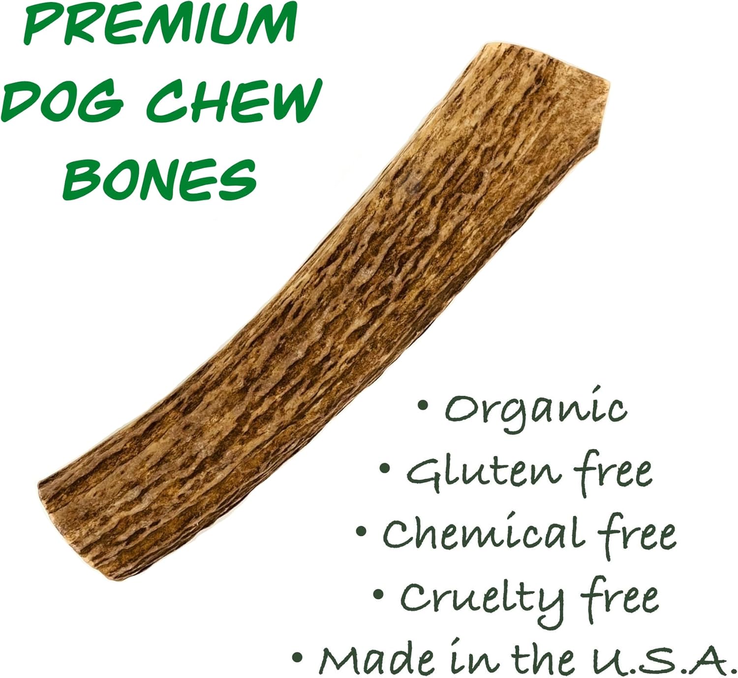 Deer Valley Premium Antler Chew (XL Single, 6-8 Inches) - Long Lasting Bone for Large Dog Breeds and Aggressive Chewers