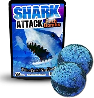 Shark Attack Bath Bombs - Cool Bath Bombs for Kids - Fun Bath Fizzers for Boys - XL Bath Bombs
