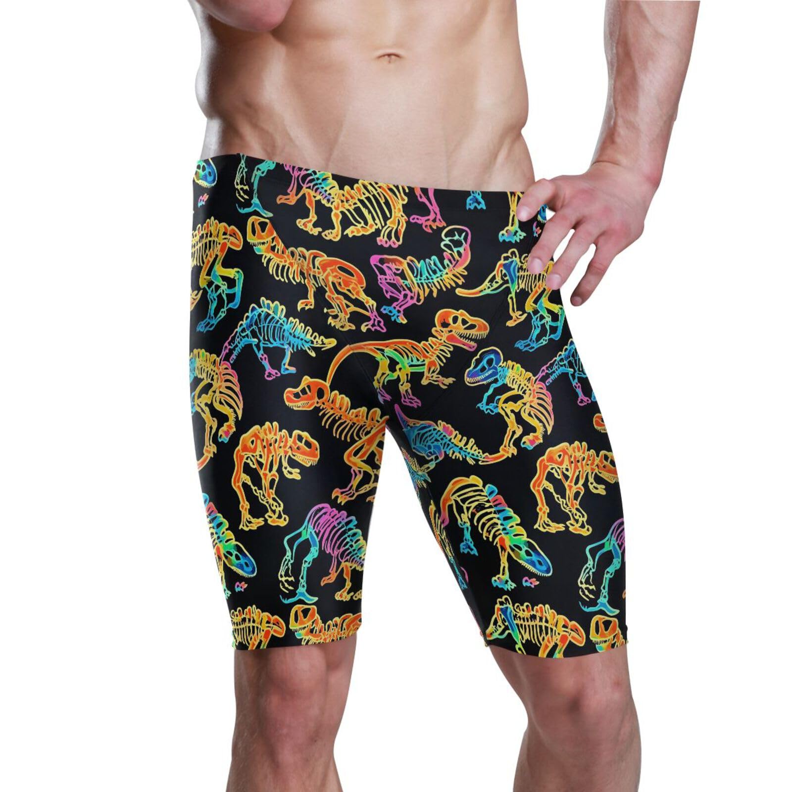 Swimsuit for Men Cute Dinosaur Roar Men's Swimsuit Jammer XXL 202b8383