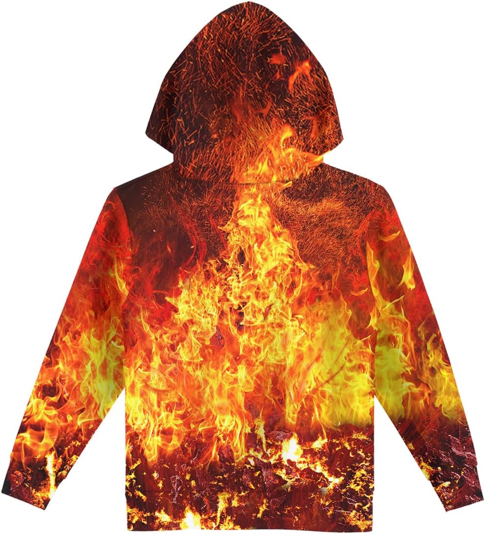 Hgvoetty Unisex Boys Girls Hoodies 3D Graphic Hooded Sweatshirts for Kids
