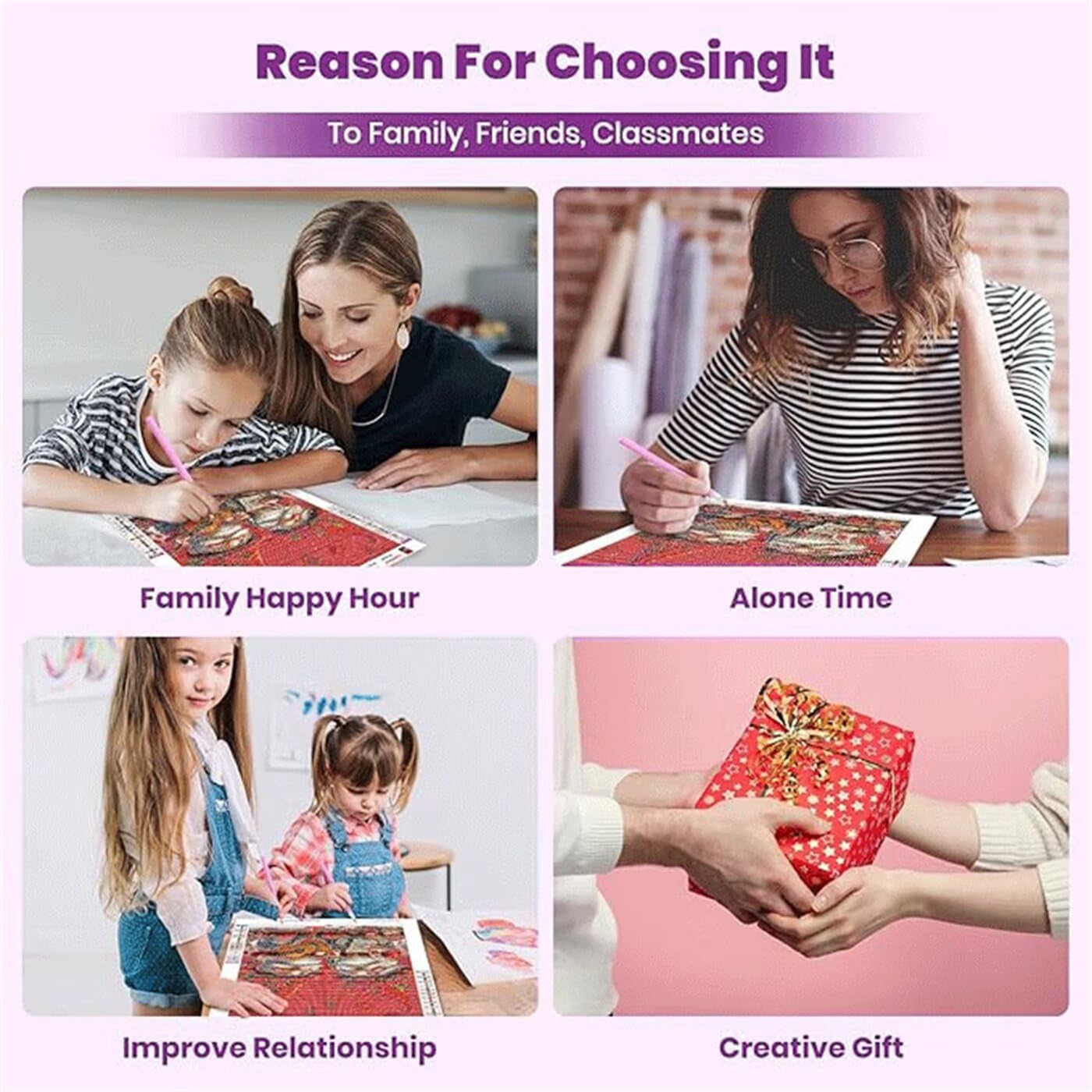 Diamond Art Painting Kits for Adults Purple Moon Waterfall Round Drill 5D Diamond Paintings Kits for Beginners, DIY Paint with Full Drill Diamonds Dots, Pictures for Wall Decor 60x80cm Kk16934