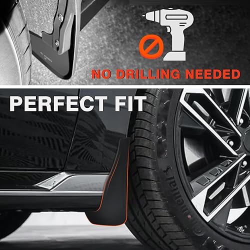 Miniatura 11 de Muslogy for 2024 2025 Kona Mud Flaps Splash Guards Front & Rear 4Pcs Fender Flaps No Drilling Required Compatible with Hyundai Kona 2024