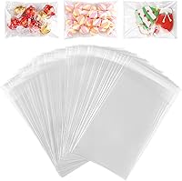 Vista 8 de YunKo Paquete de 200 bolsas de celofán autosellantes, bolsas transparentes para galletas para regalo, bolsa para embalaje de galletas, dulces