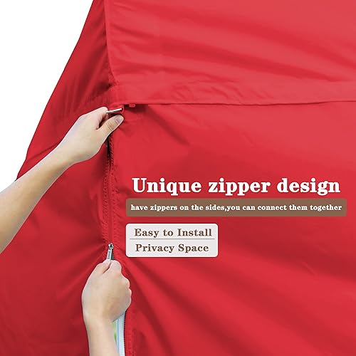 Miniatura 4 de SCOCANOPY SunWall - Marco de toldo desplegable de 10 x 10 pulgadas, paquete de 3 solo pared lateral (10 x 10 pulgadas, rojo)