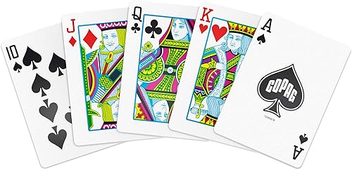 Miniatura 4 de Copag 1546 Neoteric Design - Juego de cartas 100% de plástico, tamaño de póquer (estándar) verderojo (índice regular, 6 juegos)