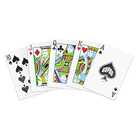 Copag 1546 Design 100% Plastic Playing Cards, Poker Size (Standard) Green/Burgundy (Regular Index, 6 Sets)