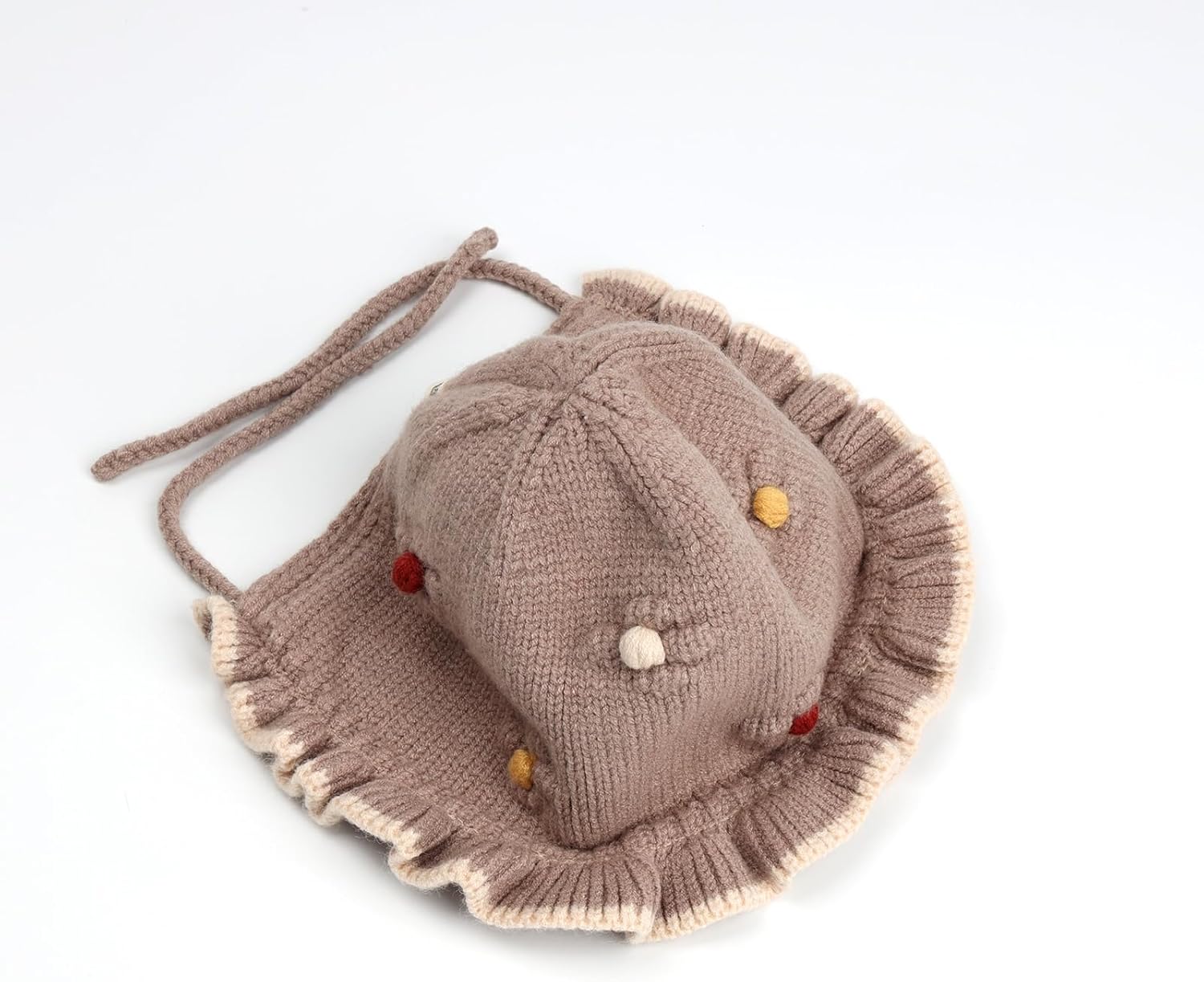 HOOLCHEAN Baby Girls Bonnet Double Layer Soft Knitted Hat for Autumn Winter 6-24 Months - Image 5
