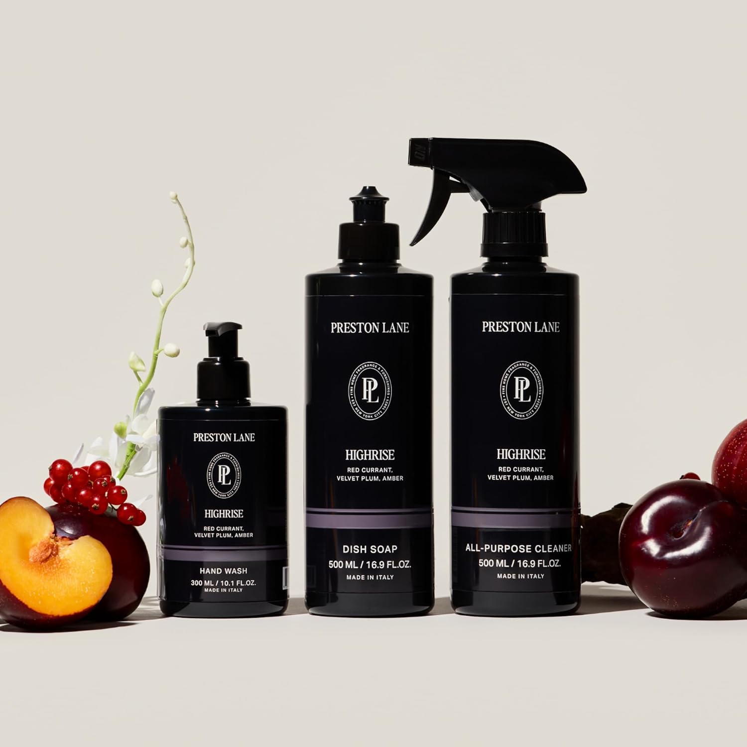 Preston Lane Luxury Kitchen Set – Hand Wash, Dish Soap & All-Purpose Cleaner | Plant-Powered Cleaning Essentials Bundle with Fine Italian Fragrance, Highrise Scent - Image 2