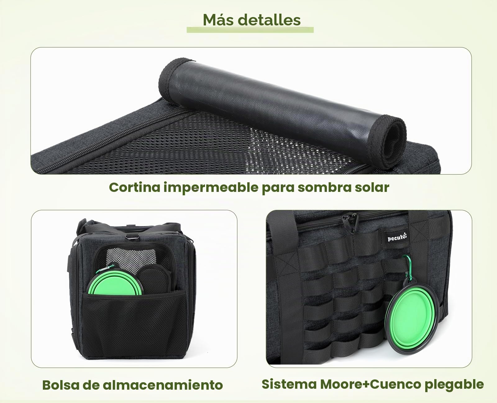 Pecute Transportín para Gatos Extensible, Aprobado por Aerolíneas, Bolso Suave Transpirable hasta 5kg/12lbs, Plegable para Viajes, Aire Libre y Camping, Gris Oscuro