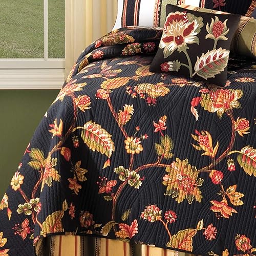 Miniatura 3 de C&F Home Kingston - Colcha tamaño matrimonialqueen, 100% algodón, ligero, lavable a máquina, reversible, tamaño matrimonialqueen, negro