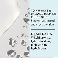 Vista 3 de Sky Organics Organic Tea Tree & Witch Hazel for Face, Purifying Facial Toner to Hydrate, Soothe, Cleanse and Balance Blemish-Prone Skin, Helps