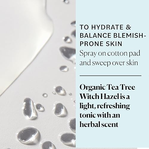 Miniatura 3 de Sky Organics Árbol de té orgánico y hamamelis para cara, tónico facial purificador para hidratar, calmar, limpiar y equilibrar la piel propensa a