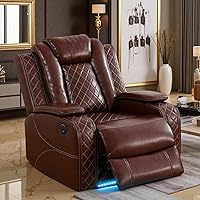 Vista 9 de Juego de Sofá Reclinable Eléctrico, Sofá Seccional de Cuero Negro de 3 Piezas, Juegos de Muebles de Sala de Estar con Luz LED, Juegos Reclinables