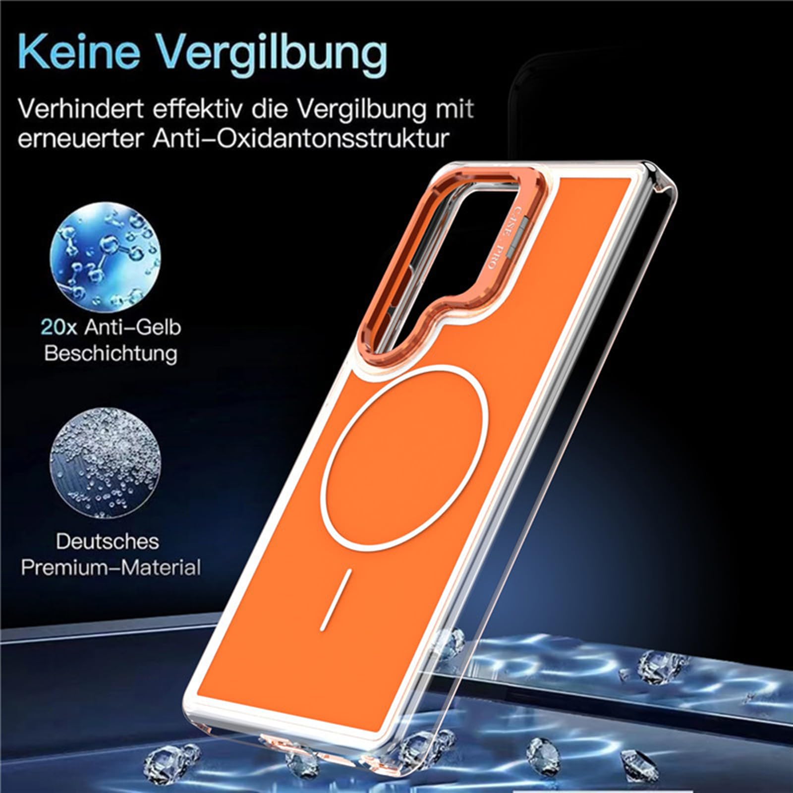 Przezroczyste etui do Samsung Galaxy S26 Ultra/S26+/S26, metalowa ramka na obiektyw stojak anty-żółty magnetyczny pokrowiec odporny na wstrząsy, czarny, S26+