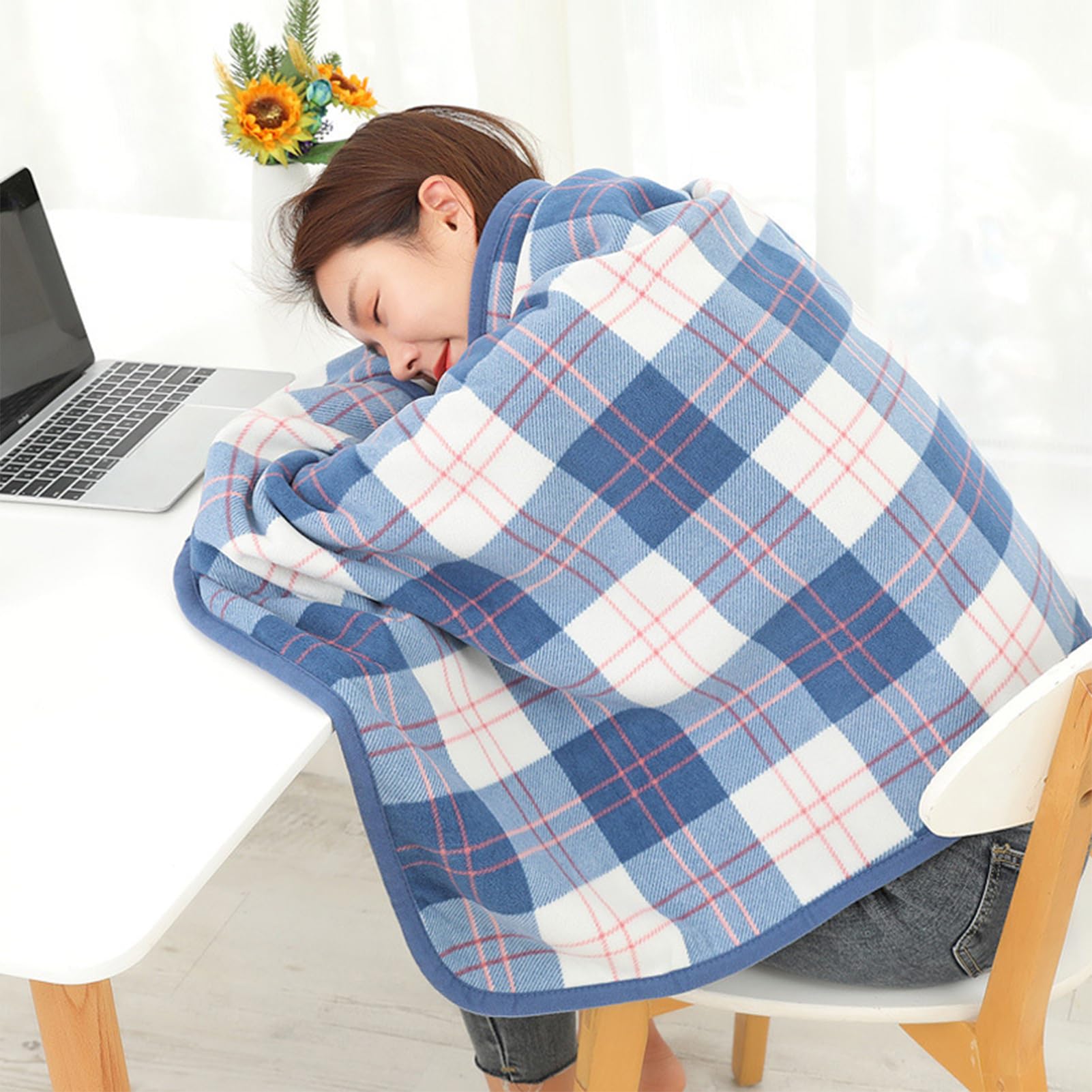 Amazon｜ひざ掛け ブランケット チェック柄 おしゃれ 肩掛け 多用途