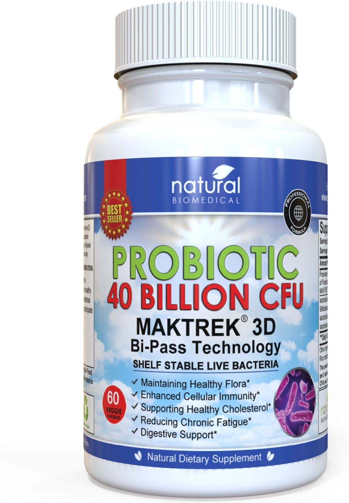 PROBIOTICS Supplement 40 Billion Capsules Formulated Men Women Ultimate Lactobacillus Acidophilus