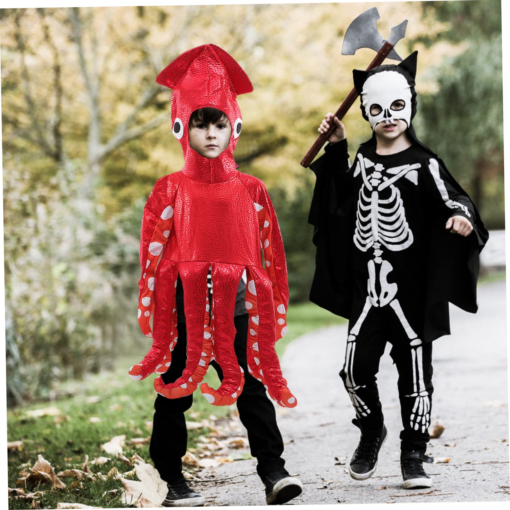 Ipetboom Dziecięcy Kostium Halloweenowy Jumpsuit z Poliestrowego Materiału Przebranie i Cosplay Zabawny Strój Małych Imprezy Tematyczne i Gry Ról