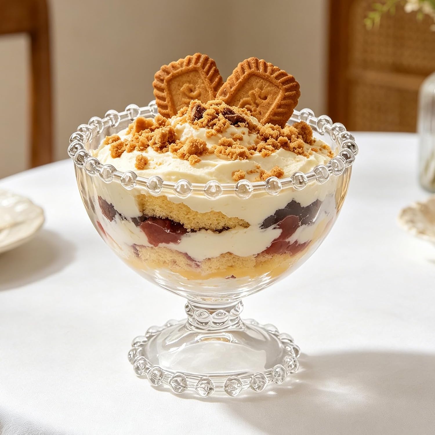 7.7oz Glass Trifle Bowl with Pedestal,Dessert Cups for Ice Cream and Snack