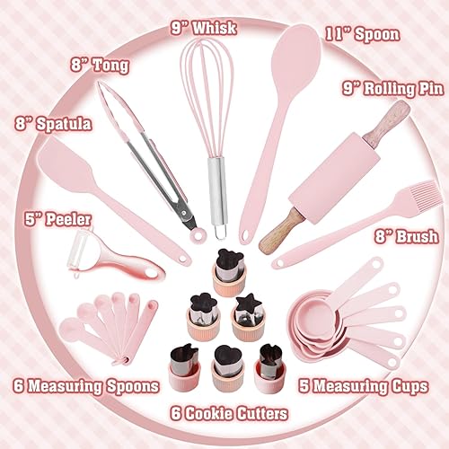 Miniatura 2 de JoyTown - Juego de cocina y hornear para niños con estuche de almacenamiento, suministros completos de cocina para el chef junior con libro de