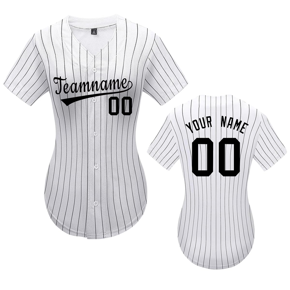 Custom Women Baseball Jersey Personalized Baseball Shirts Sports Uniform Button Shirts XS-4XL
