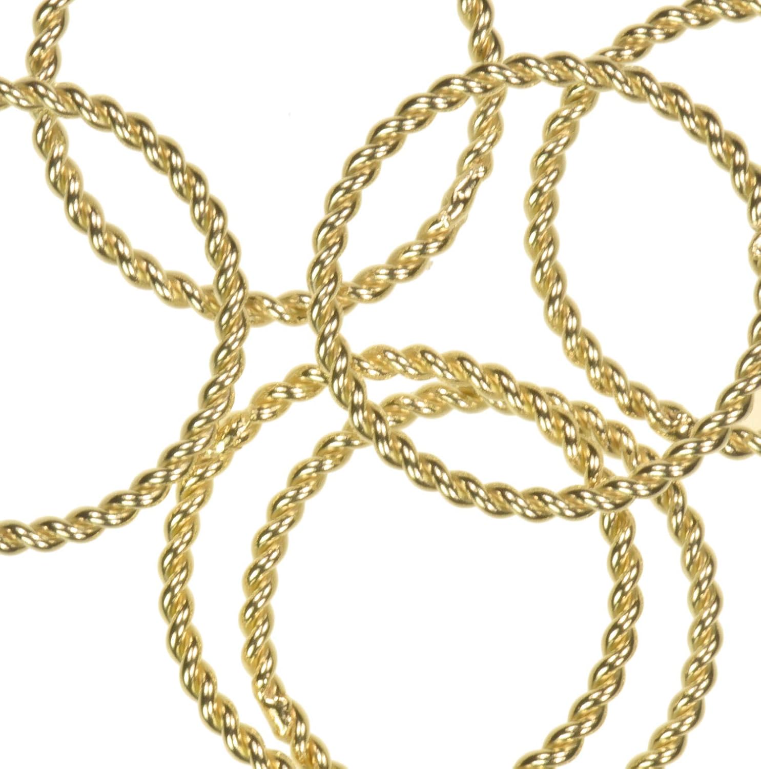 uGems 15 14K Gold Filled Twisted Jump Rings 20 Gauge 4mm Closed Connectors