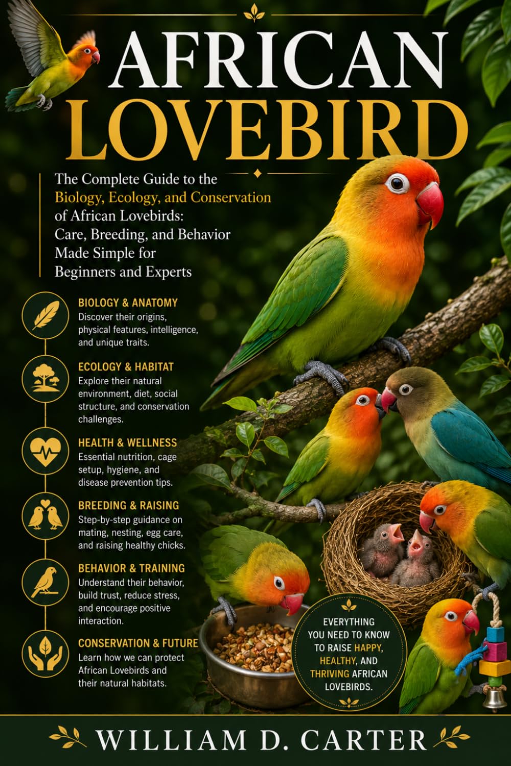 AFRICAN LOVEBIRD: A Complete Guide to the Biology, Ecology, and Conservation of African Lovebirds: Care, Breeding, and Behavior Made Simple for Beginners and Experts