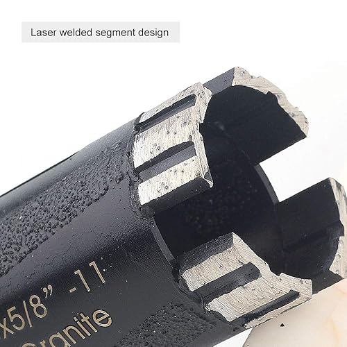 Miniatura 5 de 1-38 '' Broca de núcleo de diamante seco 58'-11 Rosca para granito 1.378 in Albañilería Coring