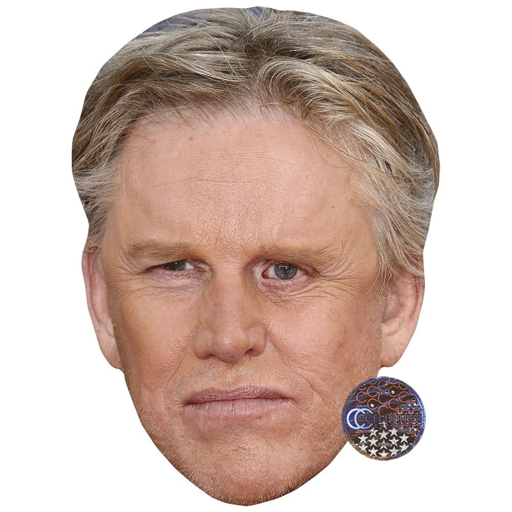 Gary Busey Celebrity Mask, Flat Card Face, Fancy Dress Mask