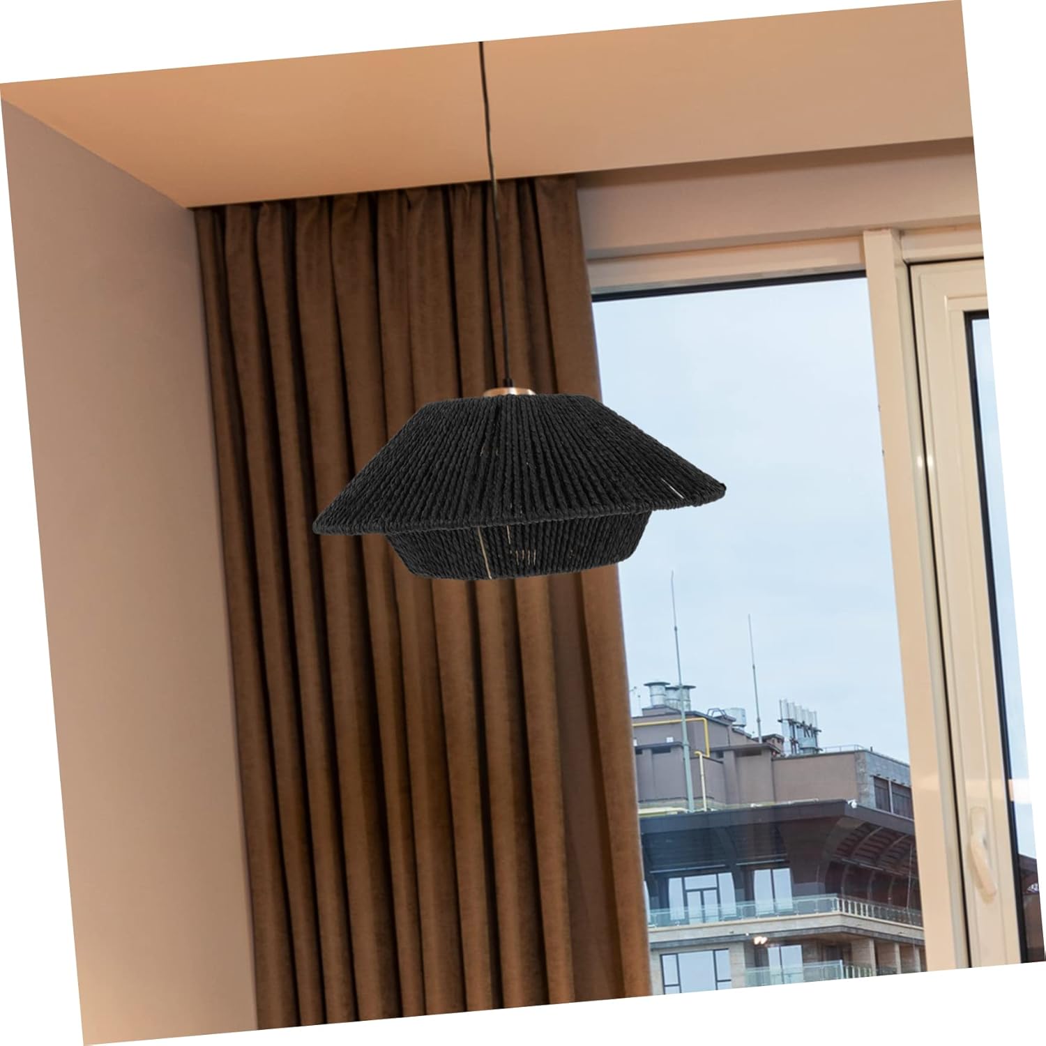 Elegant Vintage Lamp Shades Grey Hanging Light Cover Macrame Table Lamp Replacement Lampshade
