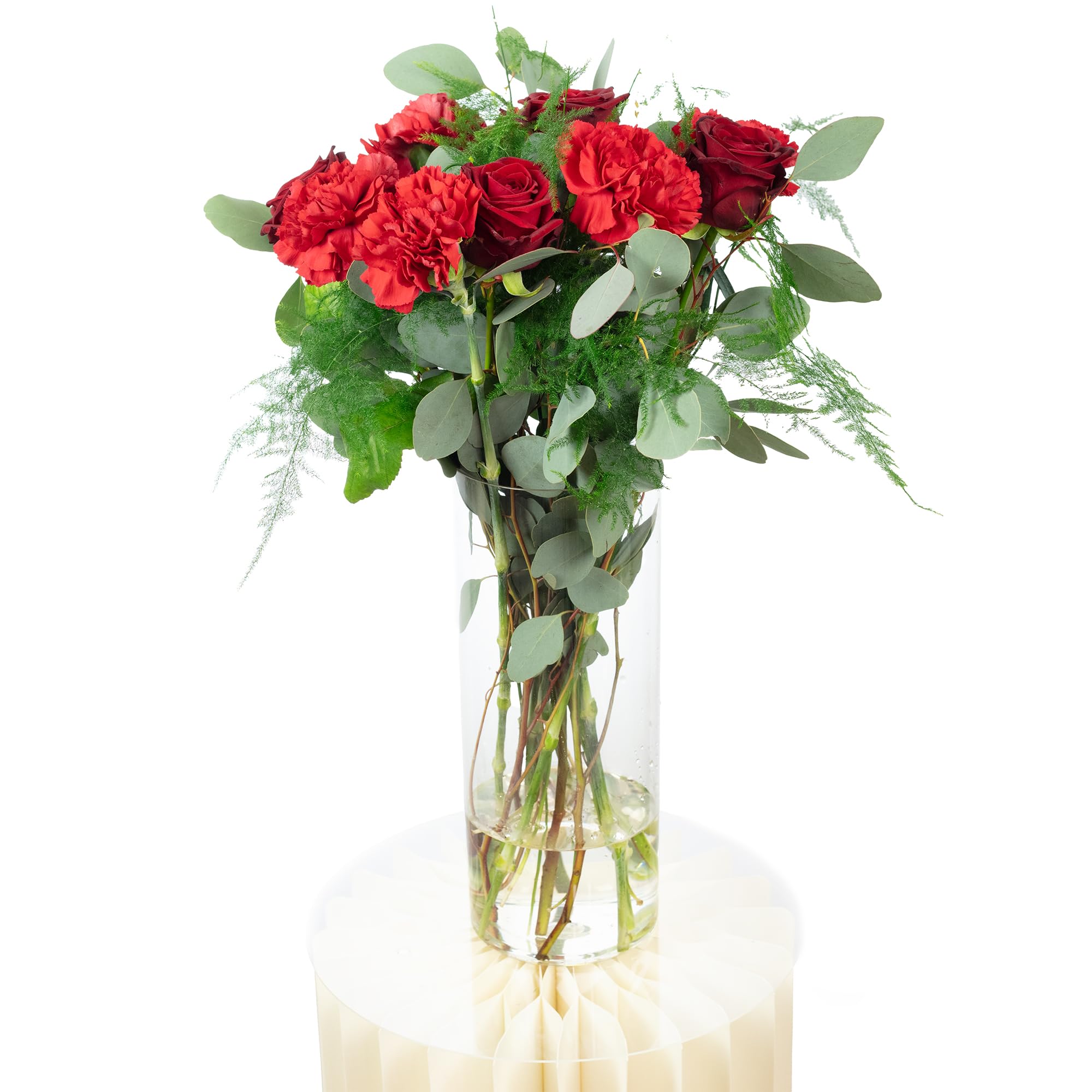 Flowerbox Blumenstrauß 'Ruby Harmony' - Größe M - Stiellänge ca. 50 cm - Strauß frischer Blumen
