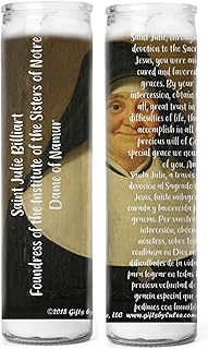 Saint Julie Billiart The Smiling Nun Set of Two Glass Candles with Prayer