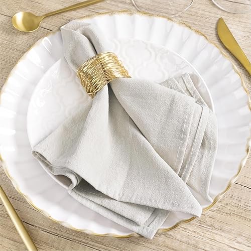 Vista 35 de MLMW Juego de 6 servilletas de tela color marrón nude, de lino, rústicas, de algodón, lavables a granel, de 16 x 16 pulgadas, para decoración de Piel