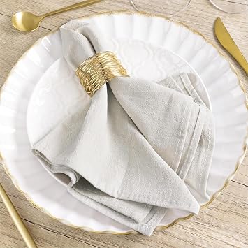 Cotton Linen Natural Cloth Napkins Boho Rustic Table Dinner Napkins Cloth