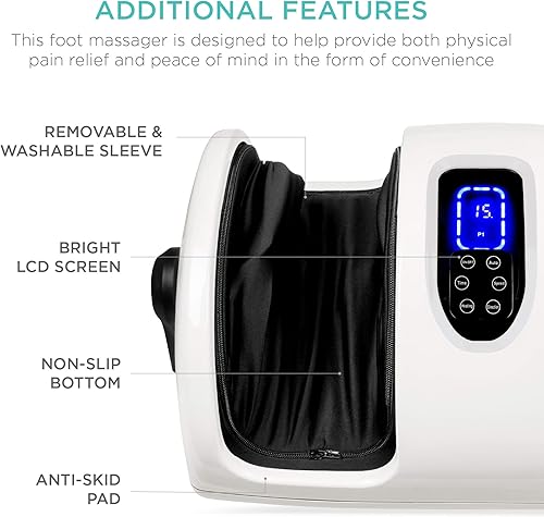 Miniatura 6 de Best Choice Products Masajeador de pies Shiatsu calentado para aliviar el dolor, fascitis plantar, neuropatía, circulación sanguínea con diseño