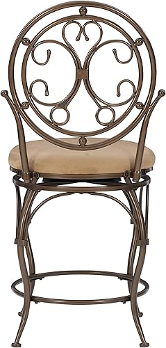 Miniatura 8 de Powell Company Taburete Powell grande y alto, altura de mostrador, broncebeige