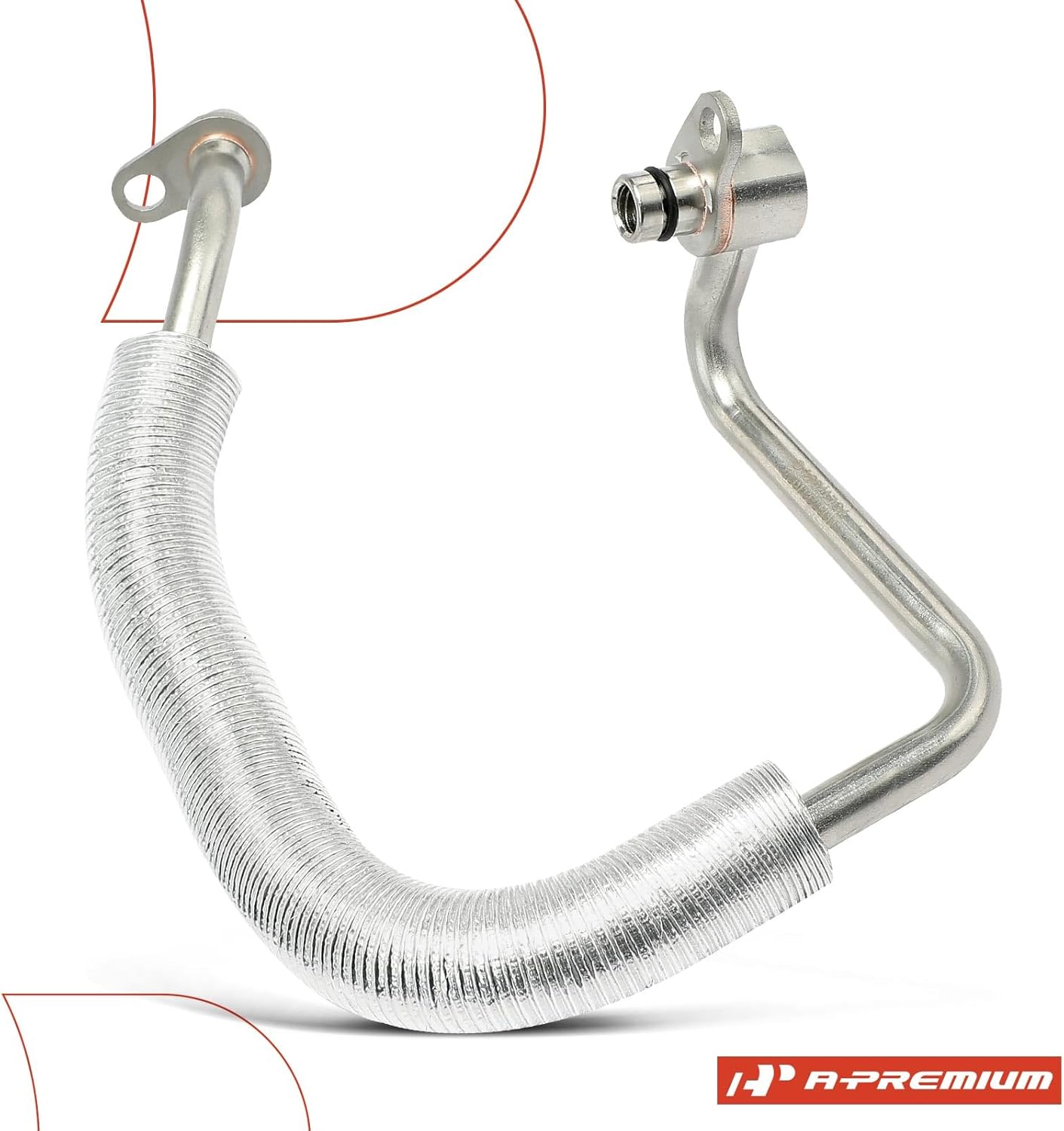 A-Premium Turbocharger Oil Supply Line Compatible with BMW 330e, 330i, 330i GT xDrive, 530e, 530e xDrive, 530i, 430i, 430i xDrive, 430i Gran Coupe, X3, X1, 230i, 230i xDrive, X4 & Mini Cooper, Inlet