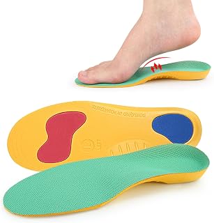 Plantilla Ortopédica JSHshield para Niños,Inserciones de Pies Planos para Niños para Un Soporte Moderado del Arco,Inserciones de Zapatos de Repuesto Cómodas para Niños