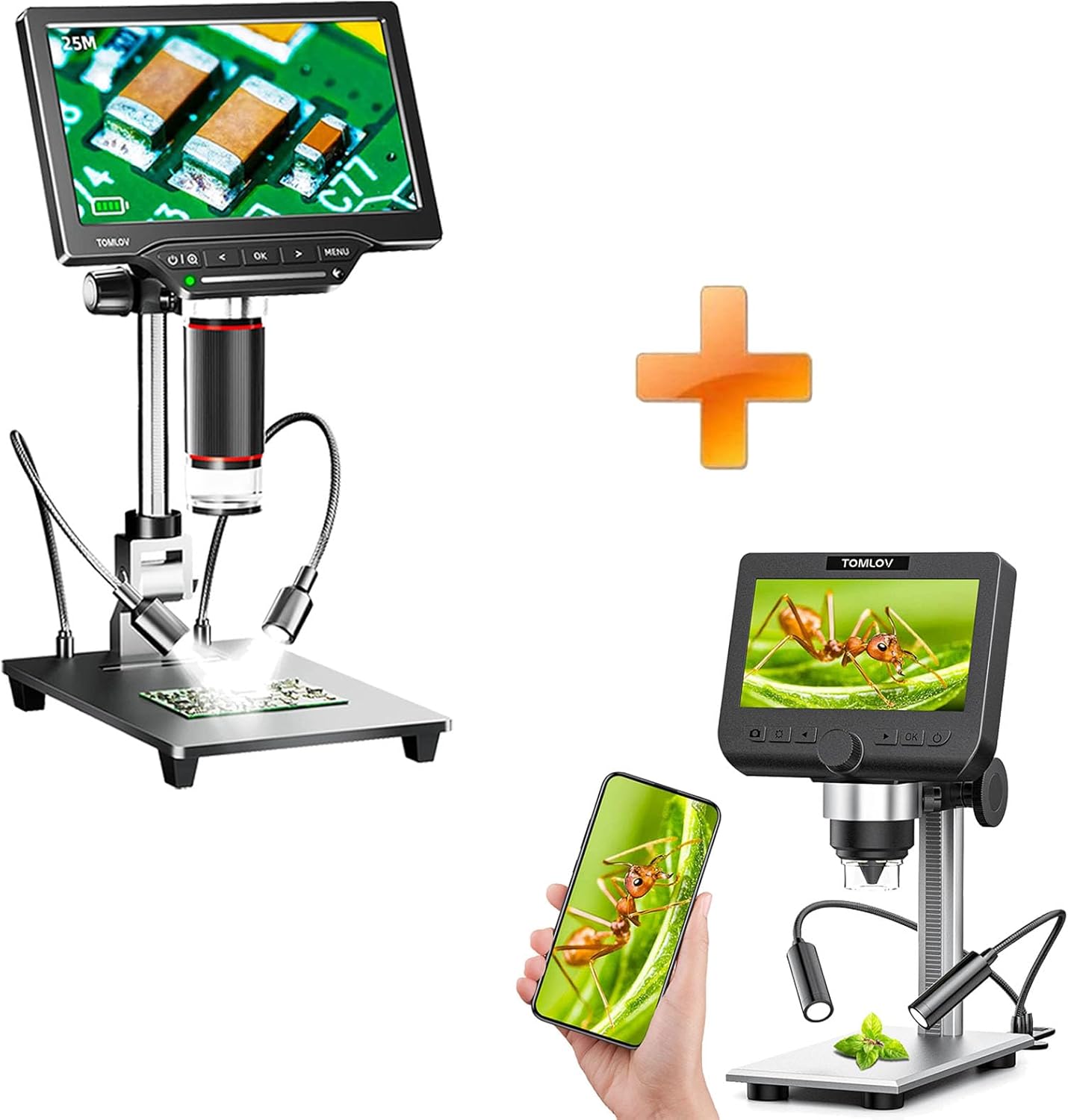 TOMLOV DM4 Pro Wireless Digital Microscope 4.3" LCD