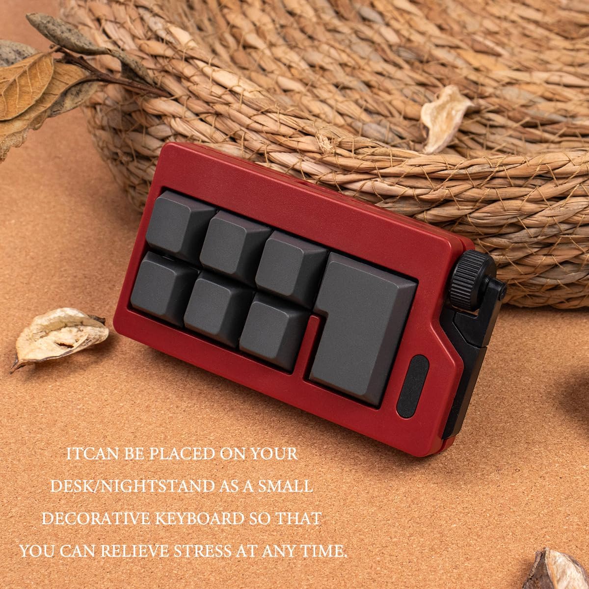 Keyboard Fidget Clicker Toy for Adults, Fidget Keyboards Sensory Fun Toys for Anxiety Decompression, Gift Christmas Ideal for Lover (Red)