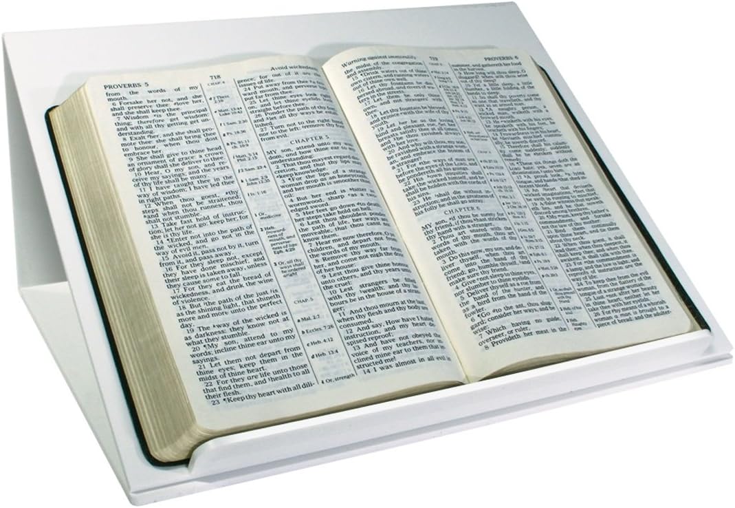 Kingdom AKTL5 Rectangular Compact Tabletop Acrylic Lectern - White