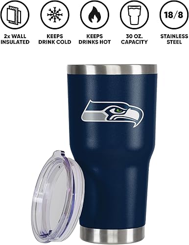 Vista 44 de FOCO NFL Team Logo 30oz Insulated Stainless Steel Travel Mug Tumbler