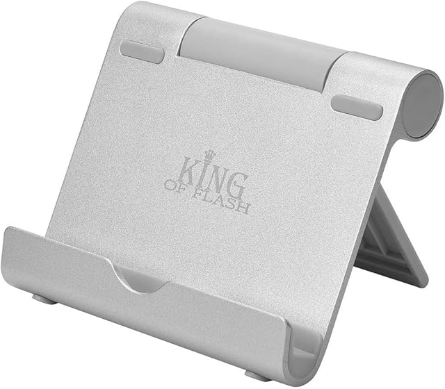 KING OF FLASH Portable Desk Multi Angle Stand Holder for 4-12" Tablet, iPad, Smartphone, iPhone & Various Devices
