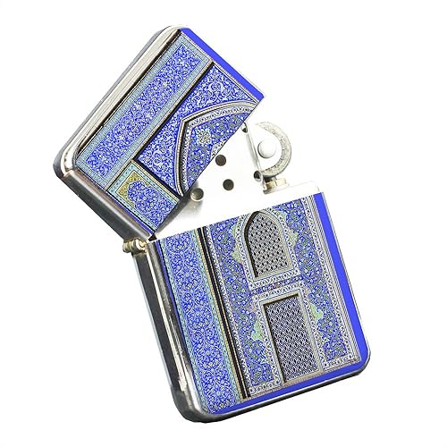 Elementos de la mezquita iraní del espacio - Mechero de bolsillo cromado plateado