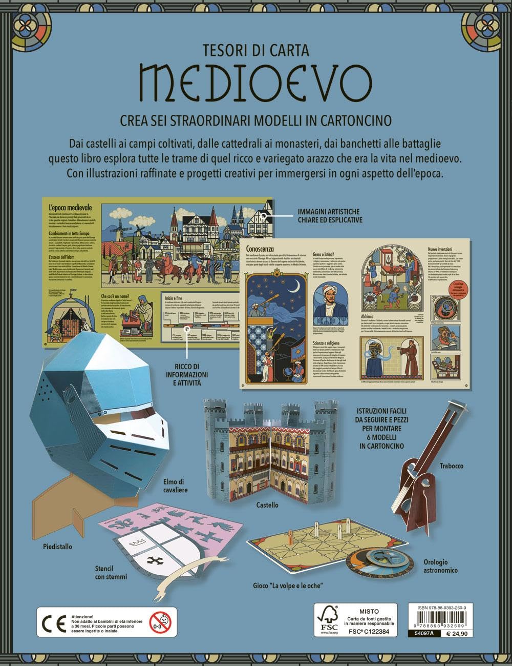 Medioevo. Scopri l’Europa medievale con sei modelli tutti da costruire. Tesori di carta. Ediz. a colori. Con 6 modelli da costruire