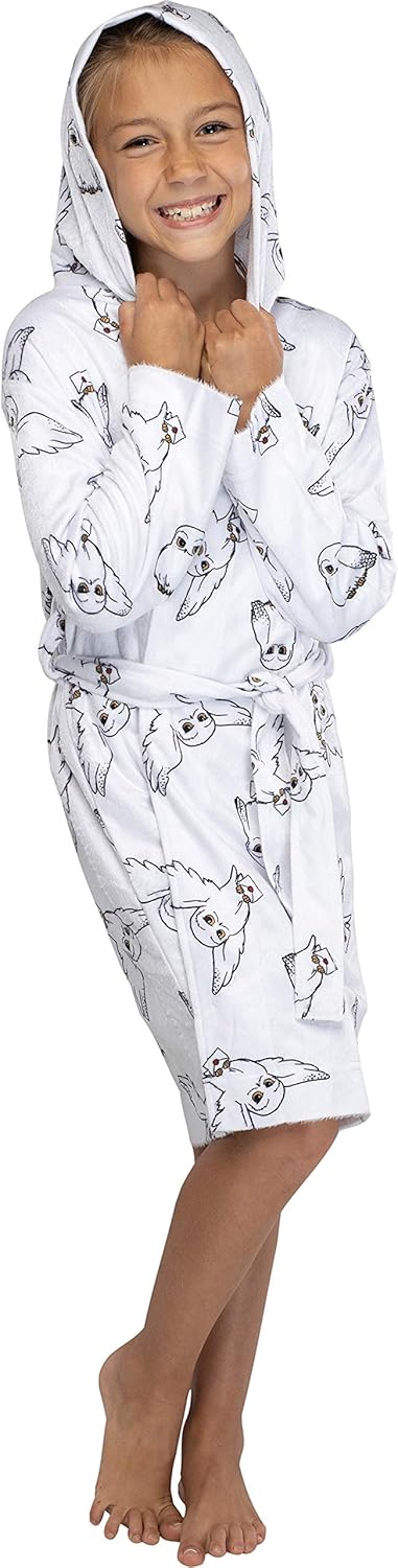 Harry Potter Girls Hedwig Owl Robe Minky Soft Plush Coverup